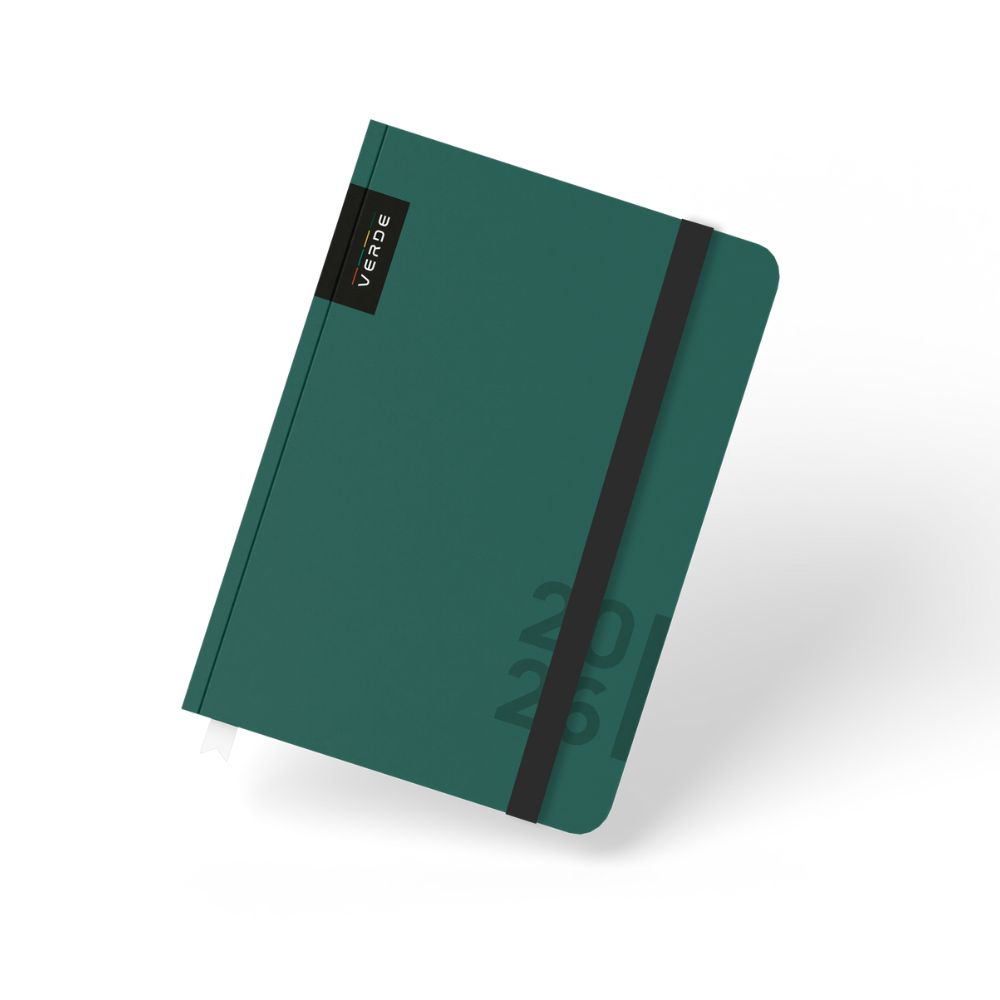 Diář Oxybag A6 týdenní s gumičkou 2026 - VERDE zelená