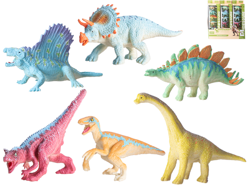 Dinosaurus 9 - 12 cm 6 ks, mix druhů