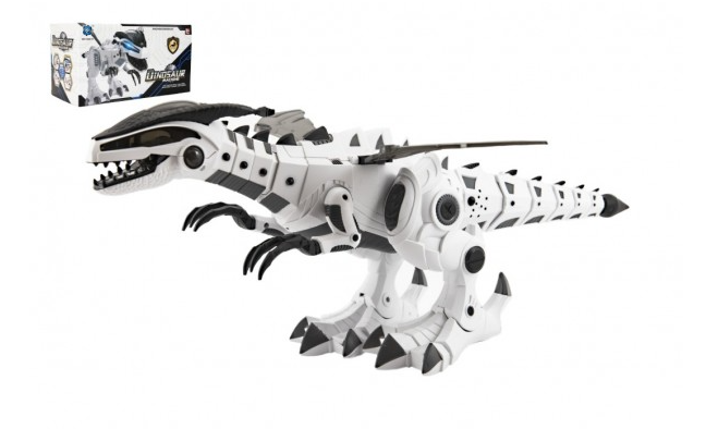 Dinosaurus chodící  40 cm na baterie se zvukem a světlem