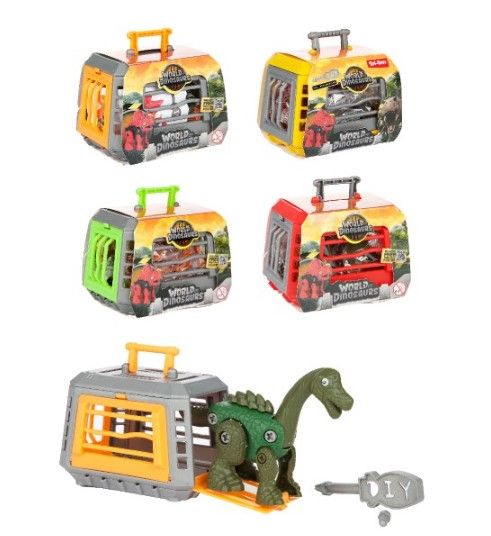 Skládací dinosaurus v kleci