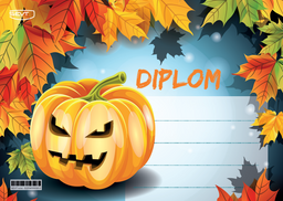 Obrázek produktu: Diplom A5 Podzim Halloween dýně a listí