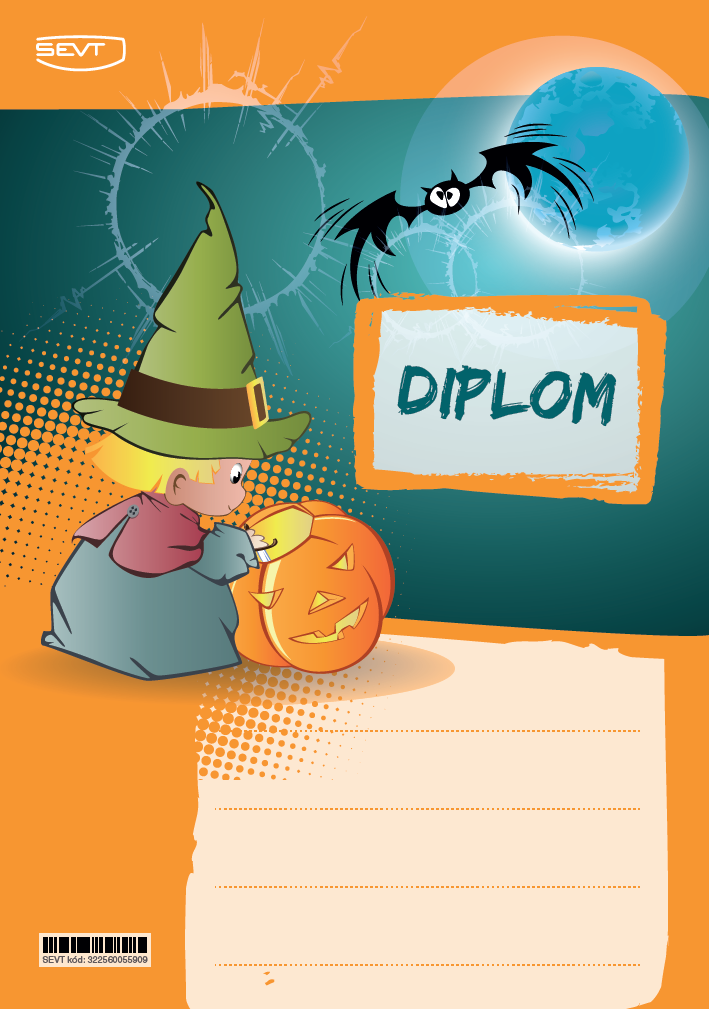 Diplom A5 Podzim Halloween pro menší děti