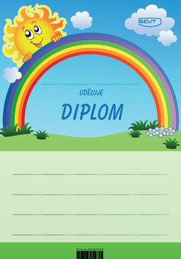 Obrázek produktu: Diplom A5 Slunce s duhou