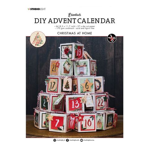Obrázek produktu: DIY Adventní kalendář Studio Light, A4, 27 l. - Vánoce doma