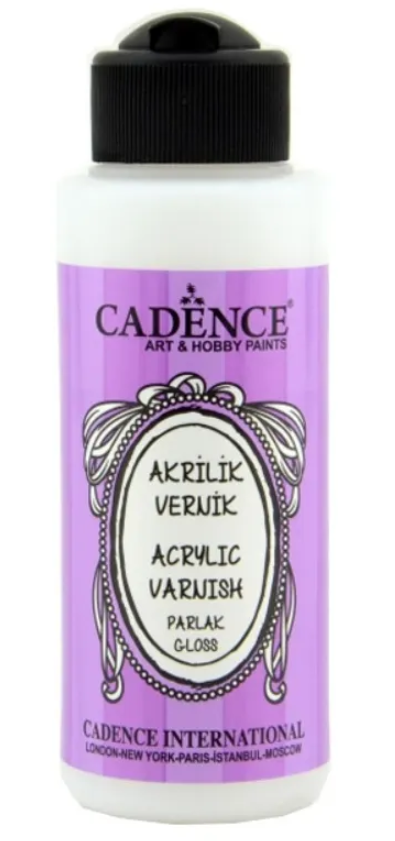Dokončovací lak Cadence Acrylic Varnish, 120 ml - lesklý