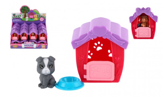 Domeček s mazlíčkem s doplňkem 6 x 7 cm, mix druhů