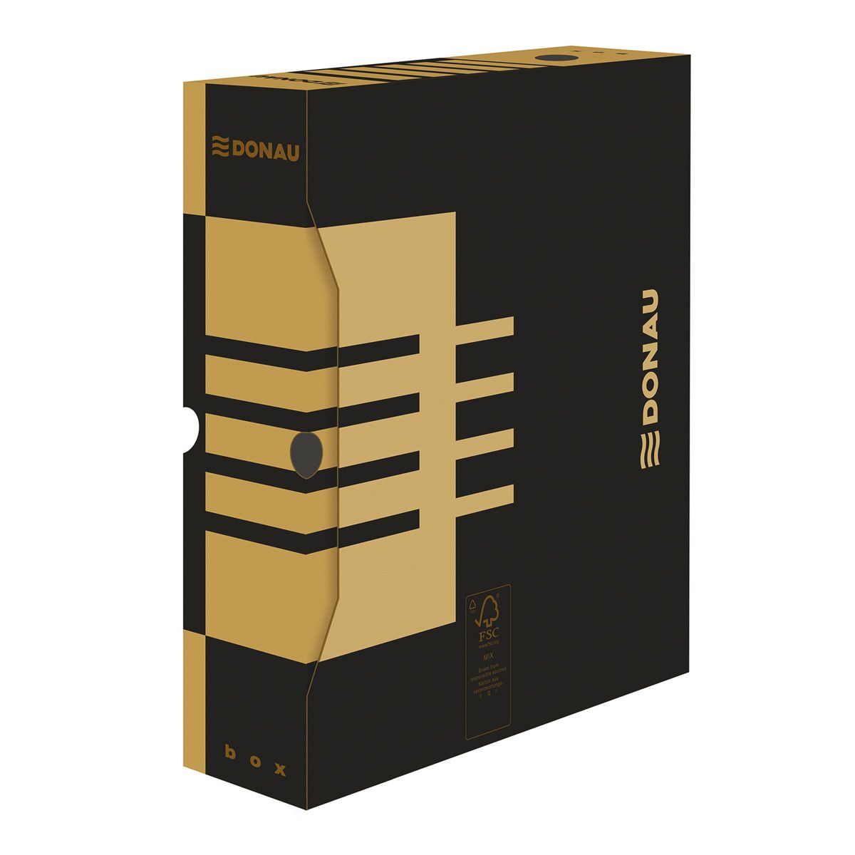Donau Archivační box A4 80 mm lepenka - hnědý