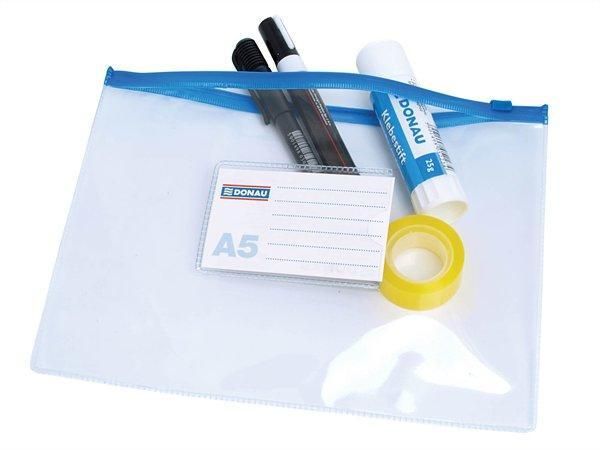 Plastová kapsa na zip Donau - A5, čirá