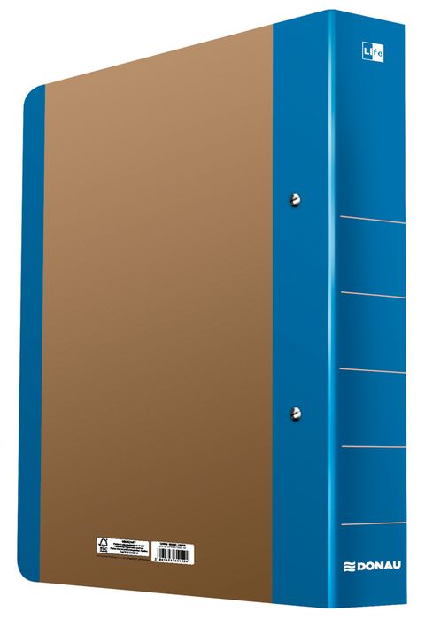 Obrázek produktu: Donau Pořadač 2-kroužkový LIFE A4 5 cm - neonově modrý