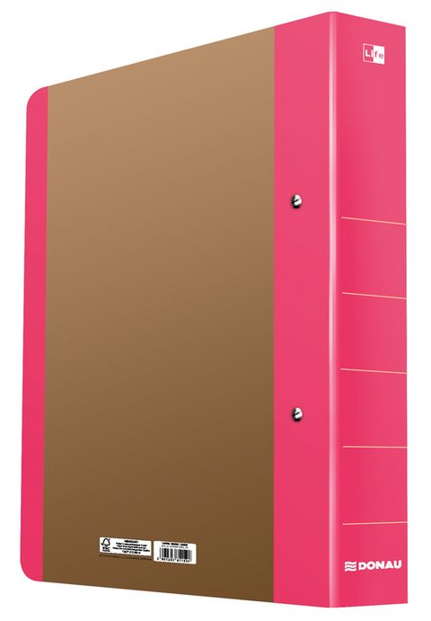 Obrázek produktu: Donau Pořadač 2-kroužkový LIFE A4 5 cm - neonově růžový