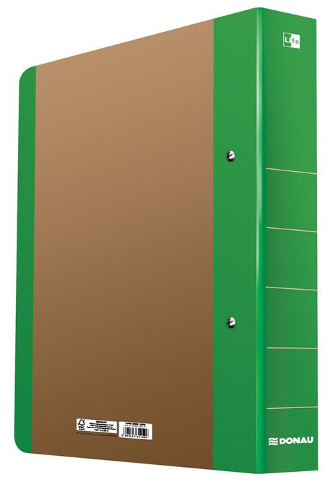 Obrázek produktu: Donau Pořadač 2-kroužkový LIFE A4 5 cm - neonově zelený
