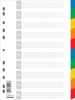 Obrázek produktu: Donau Rozdružovač A4 barevný - 10 barev