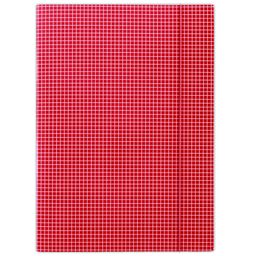 Obrázek produktu: Donau Spisové desky s gumou A4 lepenka, kostkovaný vzor - červená