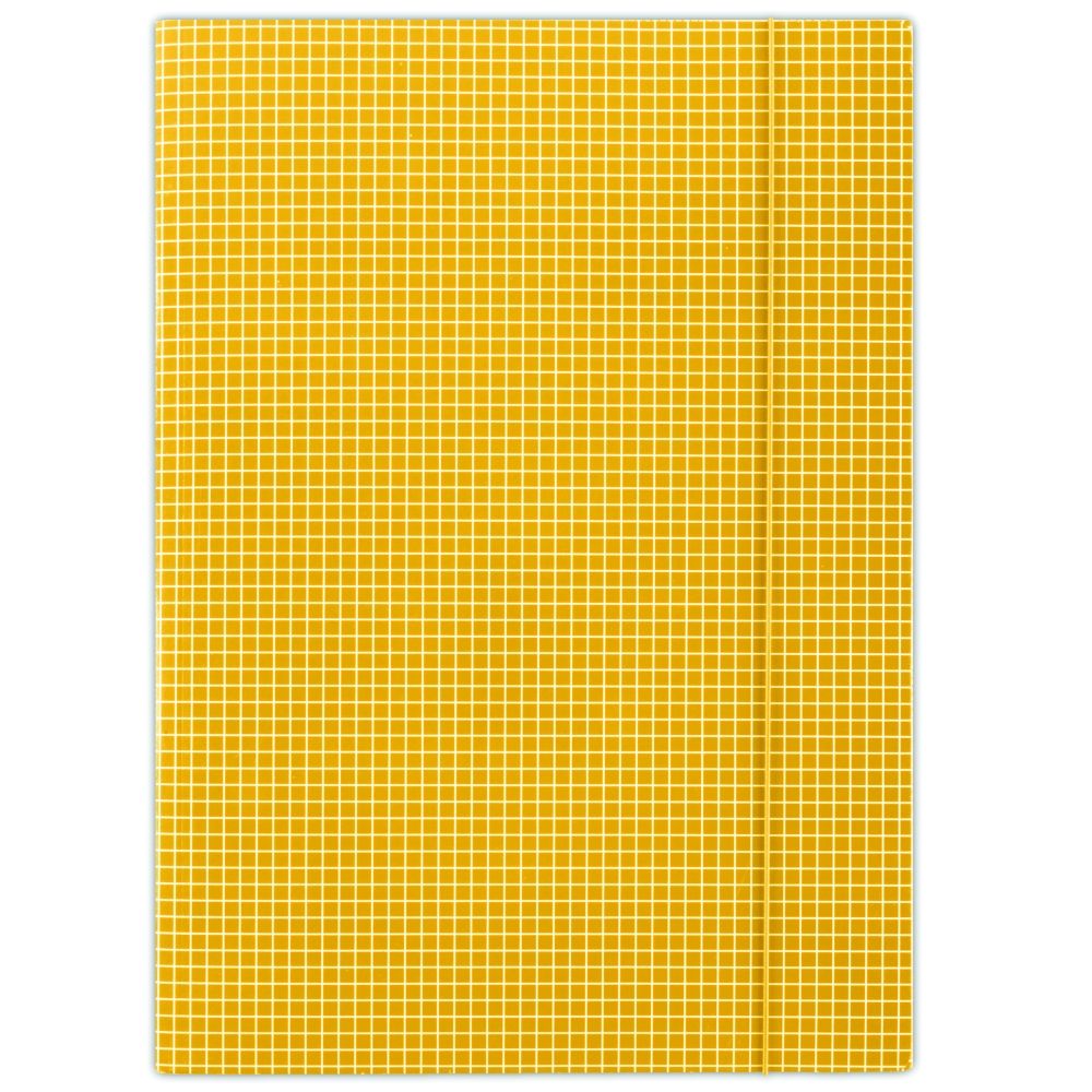 Donau Spisové desky s gumou A4 lepenka, kostkovaný vzor - oranžová