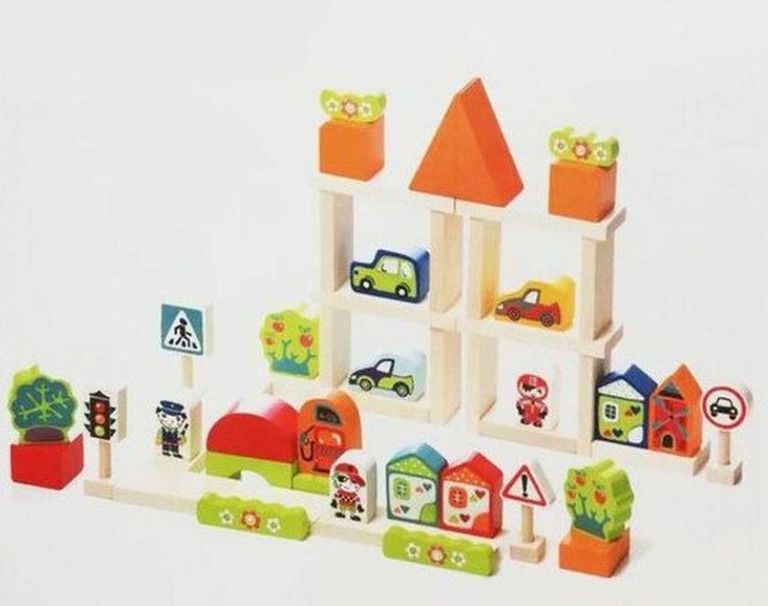 CUBIKA 13913 Doprava ve městě dřevěná 55 ks