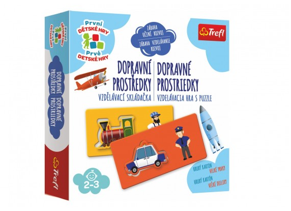 Dopravní prostředky vzdělávací společenská hra pro nejmenší