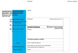 Obrázek produktu: Doručenka modrý pruh Správní řád, s poučením