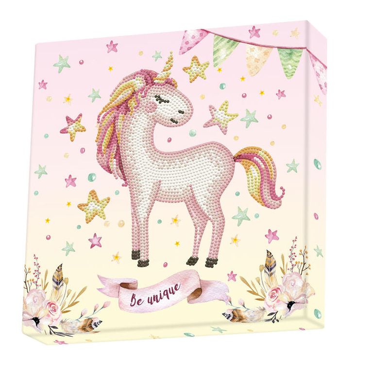 DIAMOND DOTZ DOTZIES Diamantové malování Jednorožec DBX023 28 x 28 cm