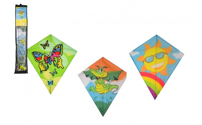 Drak létající nylon 60 x 70 cm, mix