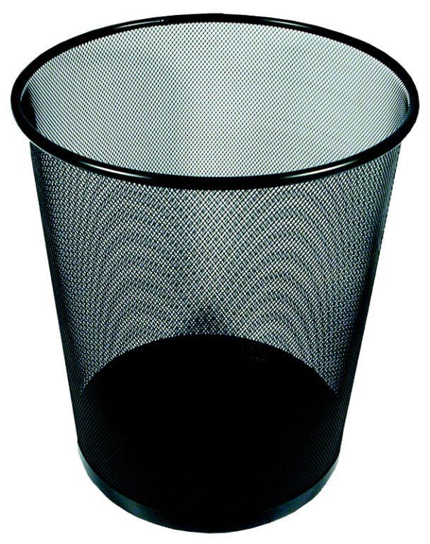 Drátěný odpadkový koš 26,5 × 28,5 cm - černý