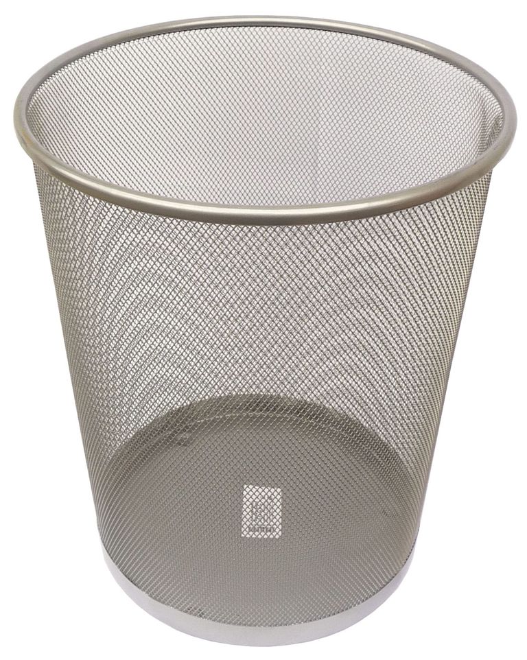 Drátěný odpadkový koš 29,5 × 34,5 cm - stříbrný