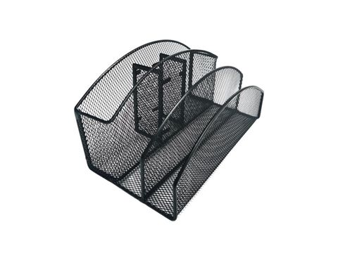 Obrázek produktu: Drátěný stojánek CONCORDE 5 přihrádek, 12,5 × 22 × 12,8 cm - černý