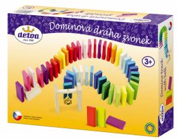 Obrázek produktu: Dřevěná dominová dráha se zvonečkem, 95ks