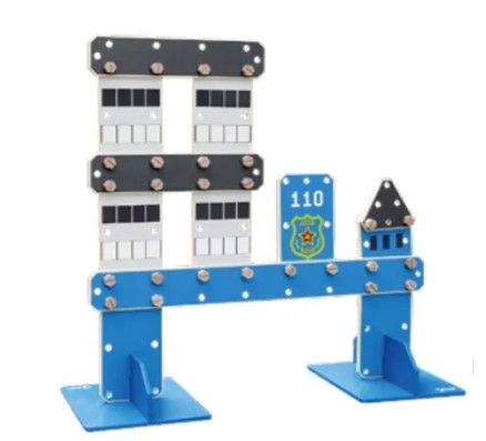 Dřevěná modrá stavební sada Classic World
