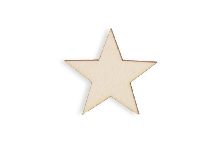 Dřevěná ozdoba hvězdička 20mm, 5ks
