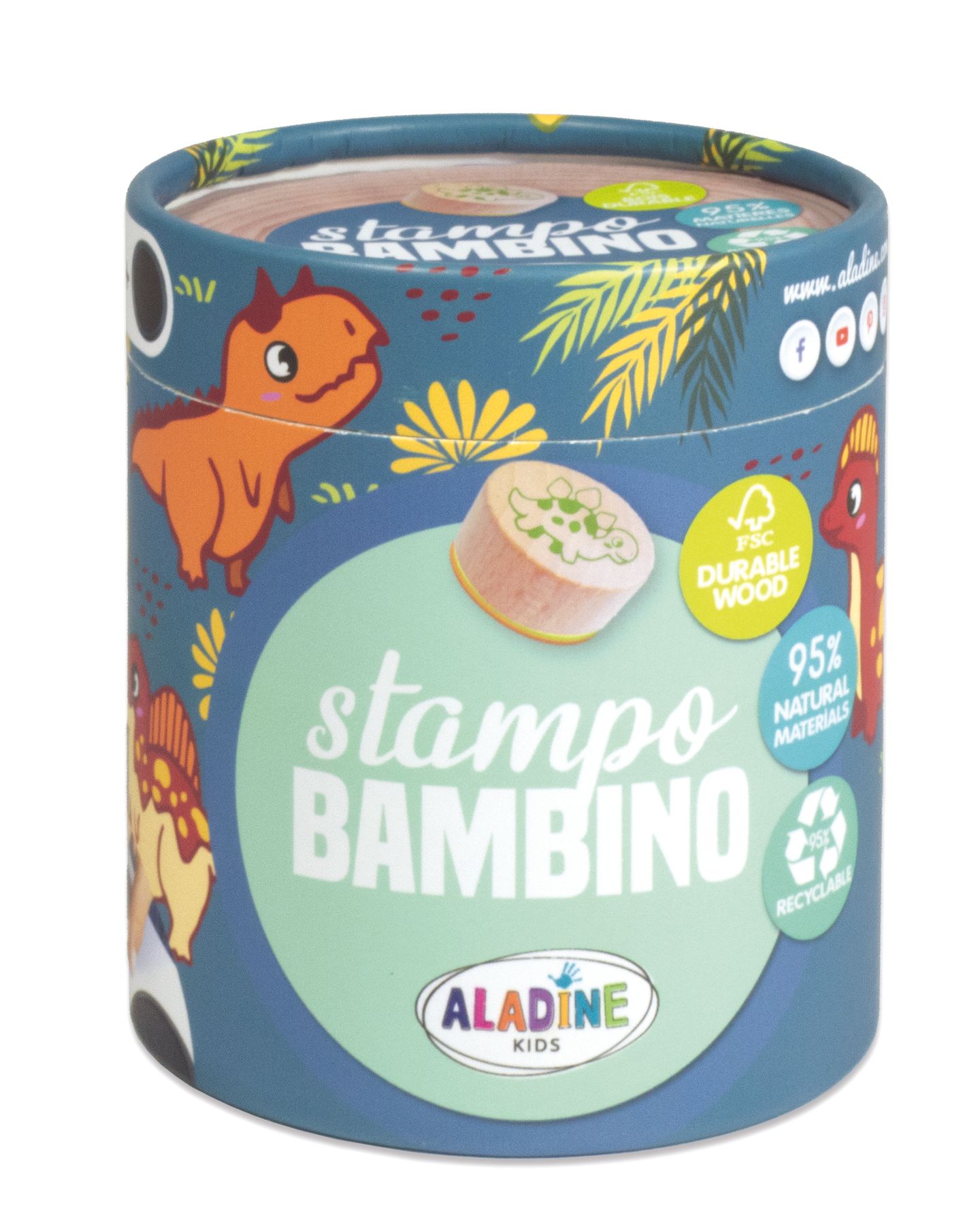 Dřevěná razítka Aladine StampoBambino - Dinosauři