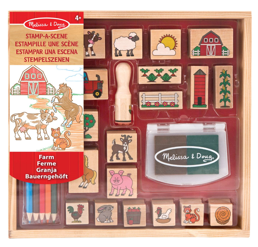 Dřevěná razítka Melissa & Doug - Farma