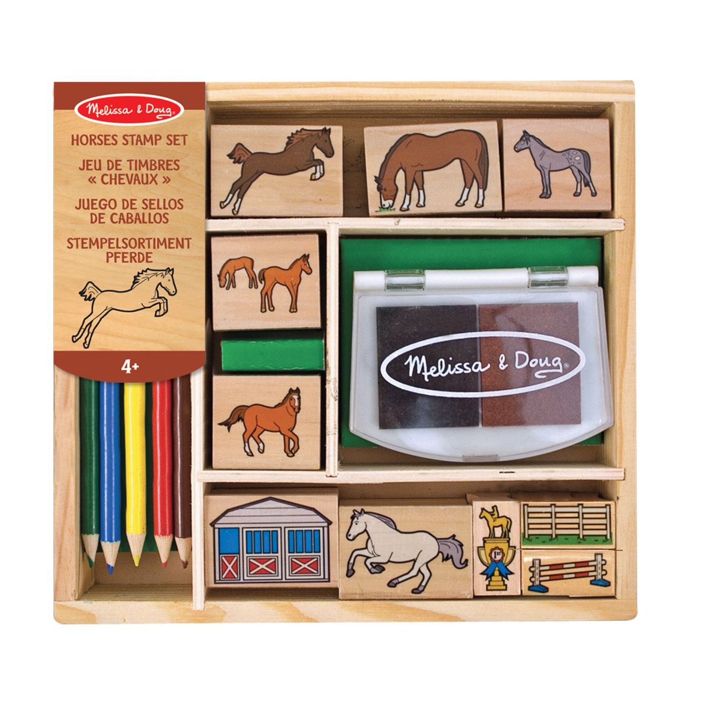 Dřevěná razítka Melissa & Doug - Koně