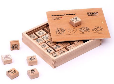 Obrázek produktu: Dřevěná rozlišovací razítka pro mateřské školky - Oblíbené