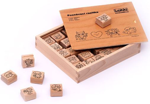 Dřevěná rozlišovací razítka pro mateřské školky - Pohádky