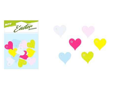 Obrázek produktu: Dřevěná srdce 2,5 cm - 12 ks barevný mix