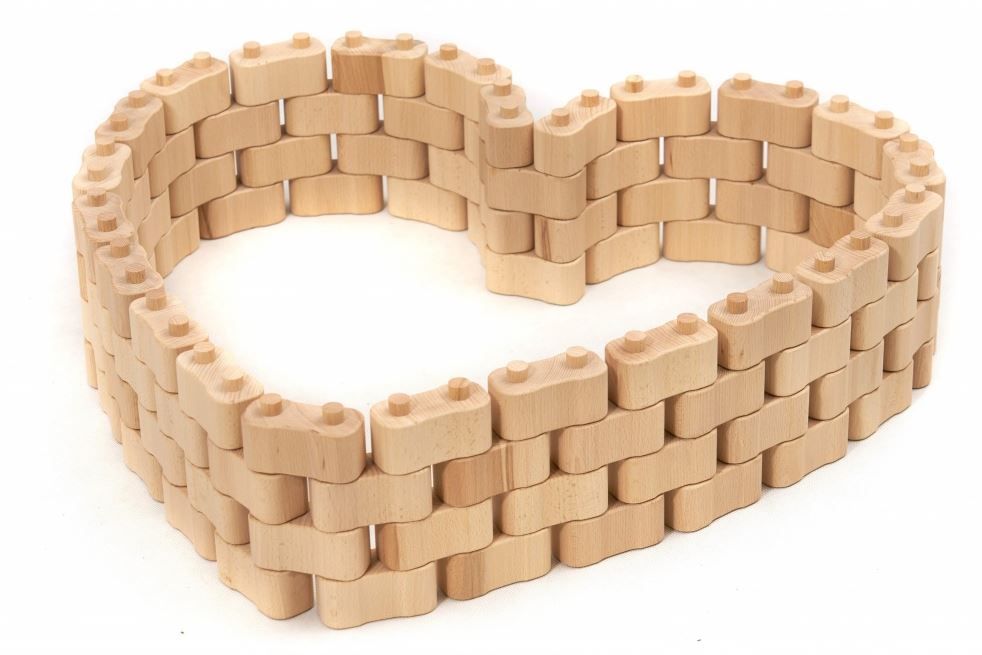 Dřevená stavebnice Godi, 96 dílů