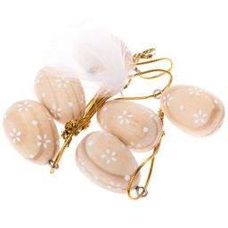 Obrázek produktu: Dřevěná závěsná vajíčka - sada 6ks