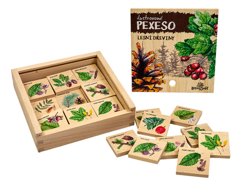 Obrázek produktu: Dřevěné pexeso - lesní dřeviny