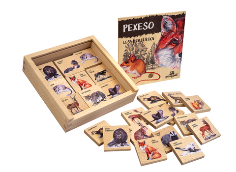 Obrázek produktu: Dřevěné pexeso - lesní zvířátka