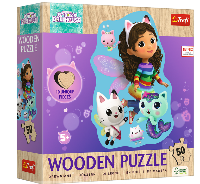 Dřevěné puzzle 50 dílků Merry Gabby Gabi