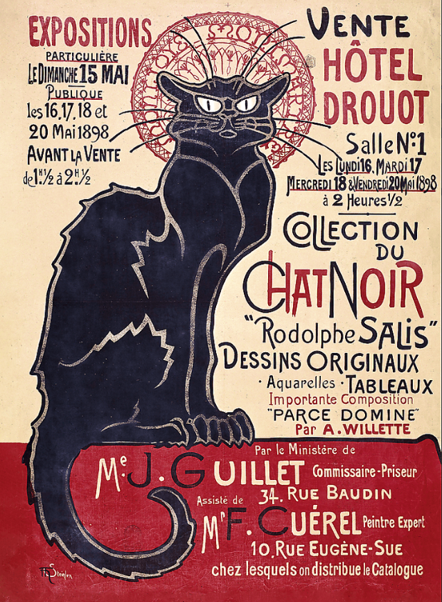TREFL Dřevěné puzzle Art: Steinlen - Černá kočka, Le Chat Noir 200 dílků