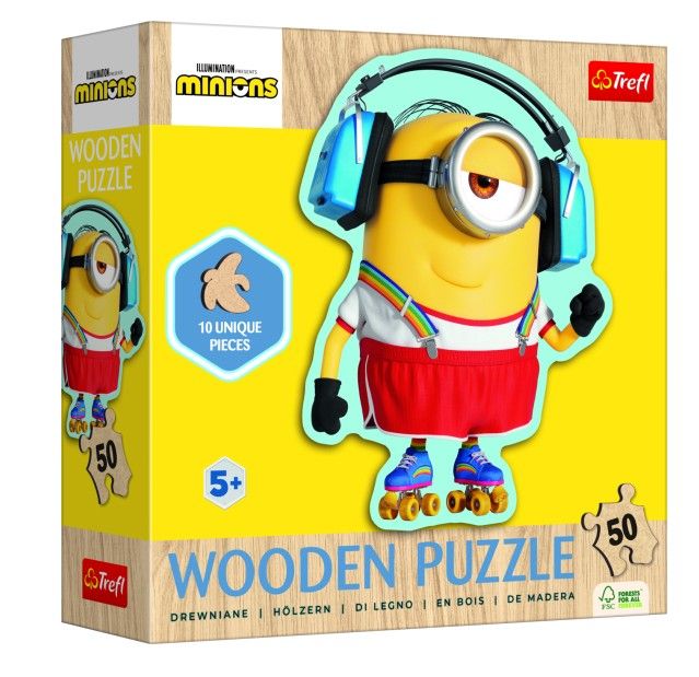 Dřevěné puzzle Junior - Bláznivý mimoň 50 dílků