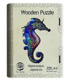 Obrázek produktu: Dřevěné puzzle WOODEN mořský koník - 300 dílků