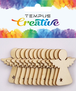 Obrázek produktu: Dřevěné výřezy Andílci - 12 ks