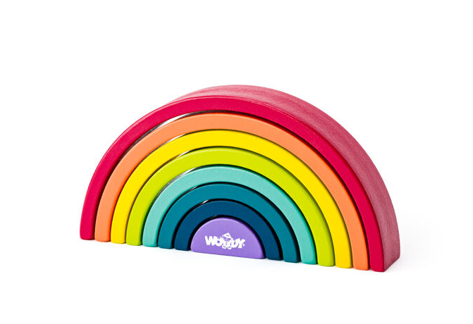 Dřevěné bloky - vyvažování duhy