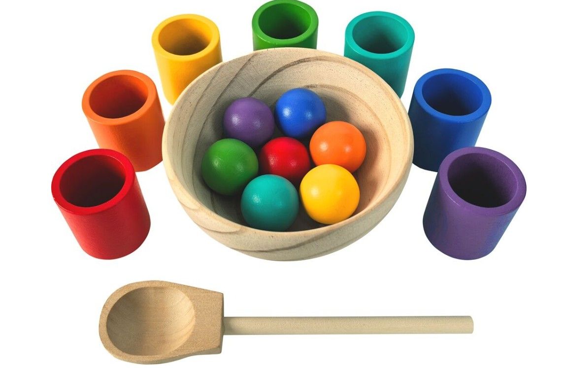 Duhové kuličky a kalíšky 7 barev