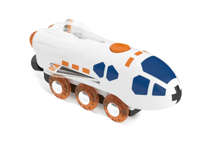 Vláčkodráha mašinka - Elektrická s pohonem, Raketoplán USB (Hape)