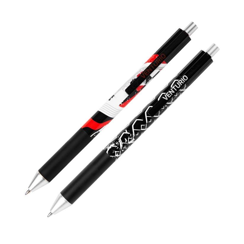 EASY Kuličkové pero VENTURIO 0,7 mm, černo-červený mix