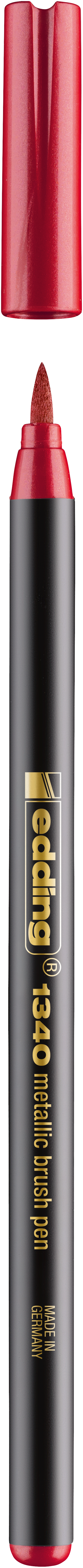 Obrázek produktu: Edding 1340 Štětcový fix, metalicky červený (072)