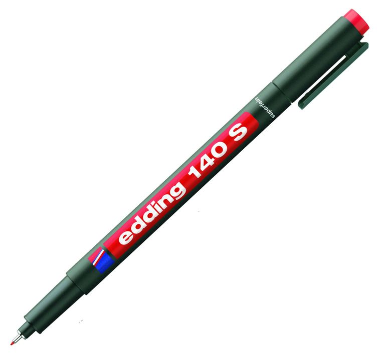 Popisovač na fólie Edding 140 S - červený, 0,3 mm